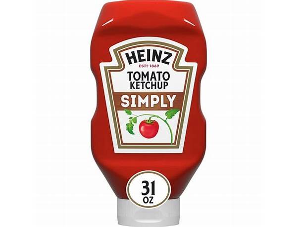 Simply tomato ketchup bottles food facts